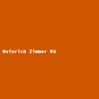 Hersteller: Heinrich Zimmer KG