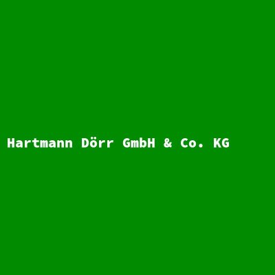 Hersteller: Hartmann Dörr GmbH &amp; Co. KG