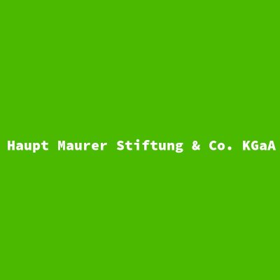 Hersteller: Haupt Maurer Stiftung &amp; Co. KGaA