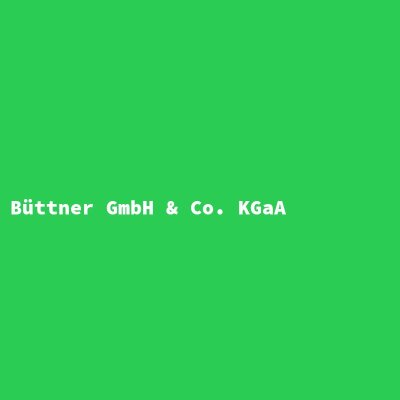 Hersteller: Büttner GmbH &amp; Co. KGaA