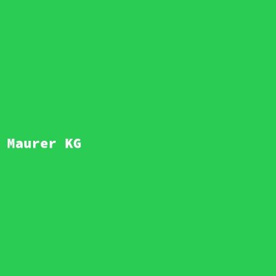 Hersteller: Maurer KG