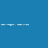 Hervorragende Seide-Decke