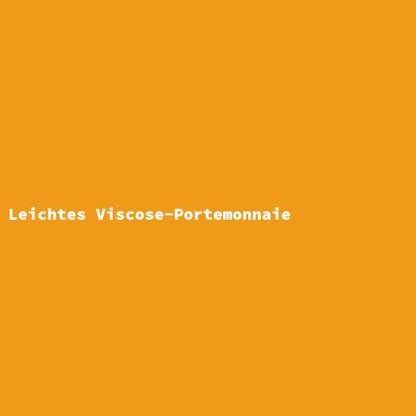 Leichtes Viscose-Portemonnaie